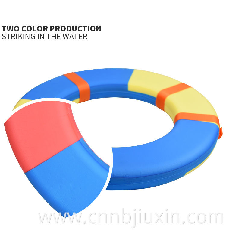 Ningbo factory customized cheap EVA foam solid ring floating swimming pool lifebuoy